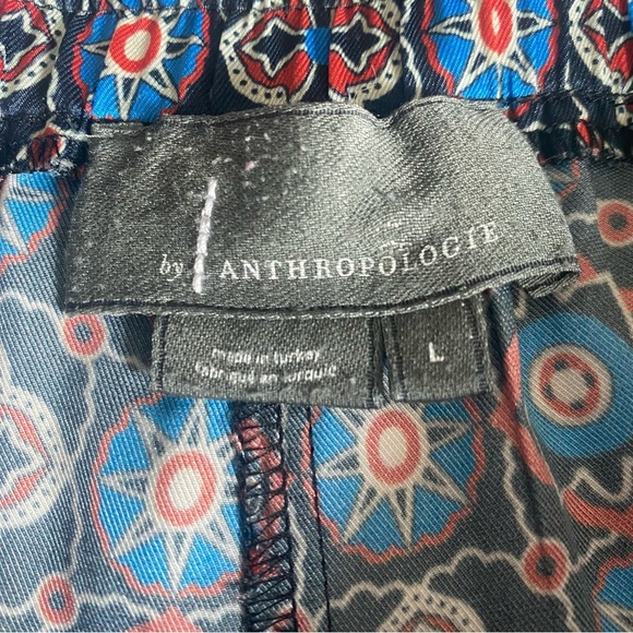 Anthropologie Vega High-Waist Wide Leg Satin Bohemian Drawstring Pant Size Large - Picture 4 of 13